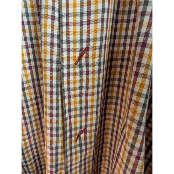 Adrian Jules Custom Mens French Cuffed Dress Shirt Check Tropical Accents XL/XXL - Picture 7 of 8